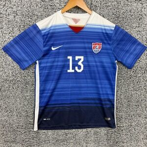 USA Soccer Jersey Mens Large Blue Nike Dri-FIT Morgan 13 Football Shirt USMNT L